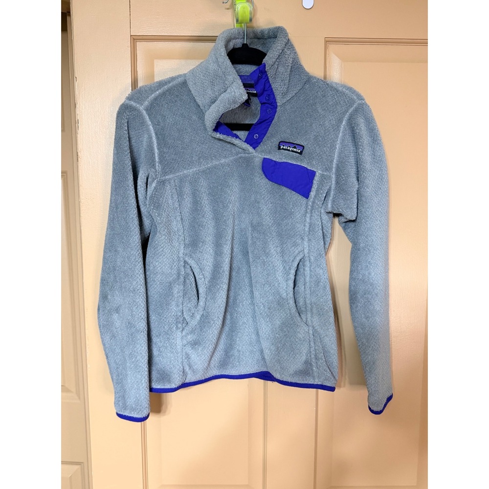 Patagonia Re-Tool Snap-T Fleece Pullover Grey Purple XS 25442
